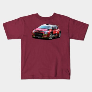 Citroen C3 R5 - Rally illustration Kids T-Shirt